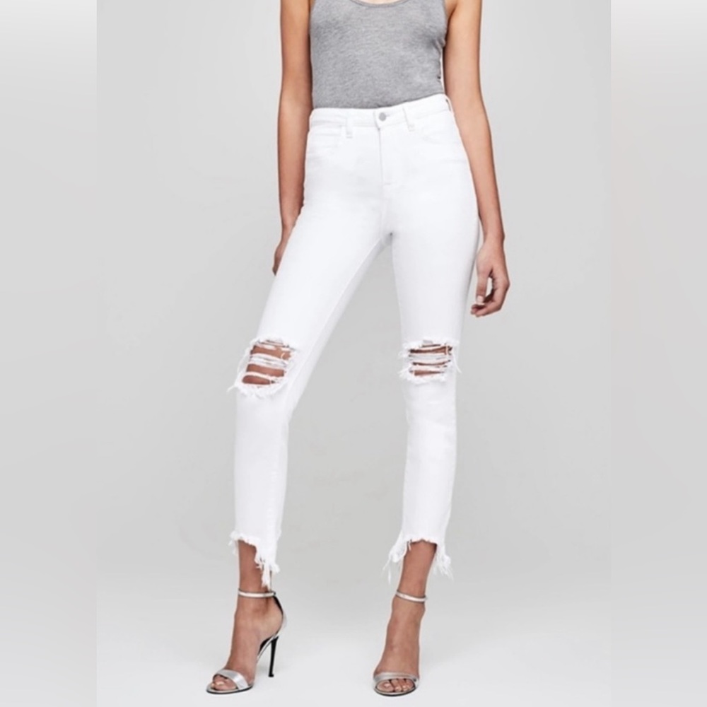 L'Agence High Rise Skinny Jeans | Size 26 | White
